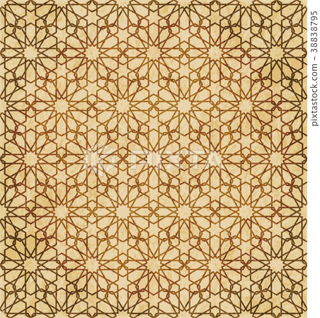Retro brown Islam seamless geometry pattern 38838795