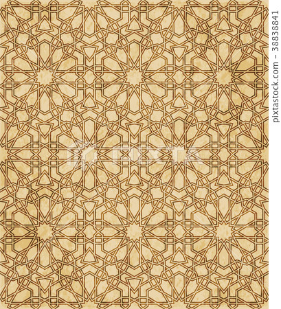Retro brown Islam seamless geometry pattern 38838841