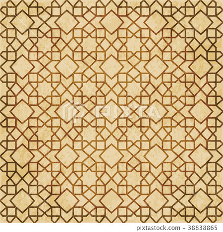 Retro brown Islam seamless geometry pattern 38838865