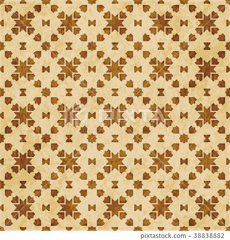 Retro brown Islam seamless geometry pattern 38838882