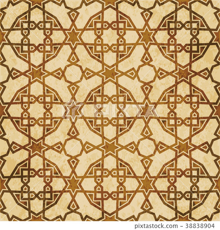 Retro brown Islam seamless geometry pattern Retro brown Islam seamless geometry pattern 38838904