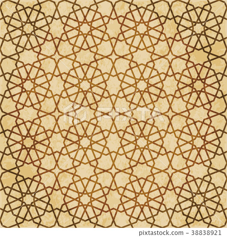 Retro brown Islam seamless geometry pattern 38838921