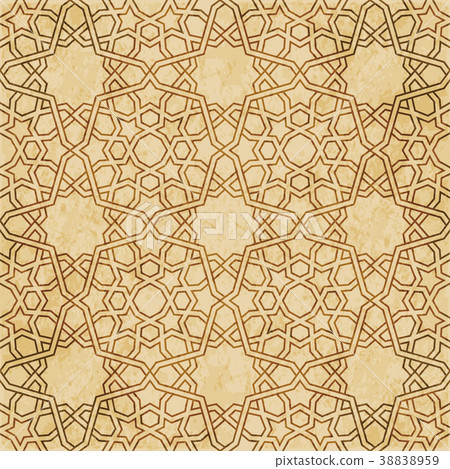 Retro brown Islam seamless geometry pattern Retro brown Islam seamless geometry pattern 38838959
