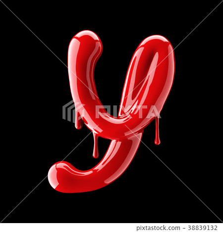 Leaky red alphabet on black background 38839132