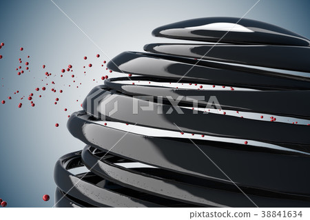 3D striped decorative balls. 38841634