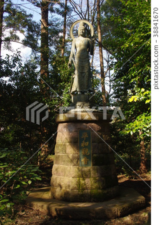 Hirabayashi Temple Peace Kannon of early spring Musashino wooded forest Hirabayashi Temple Peace Kannon of early spring Musashino wooded forest 38841670
