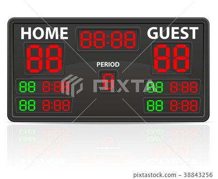 hockey sports digital scoreboard vector 38843256
