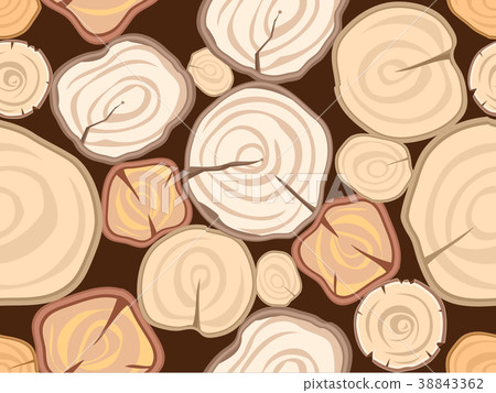 Chopped Wood Seamless Background Illustration Chopped Wood Seamless Background Illustration 38843362