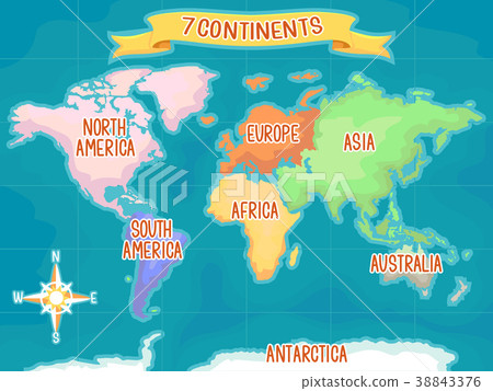 Geography Seven Continents Illustration Geography Seven Continents Illustration 38843376