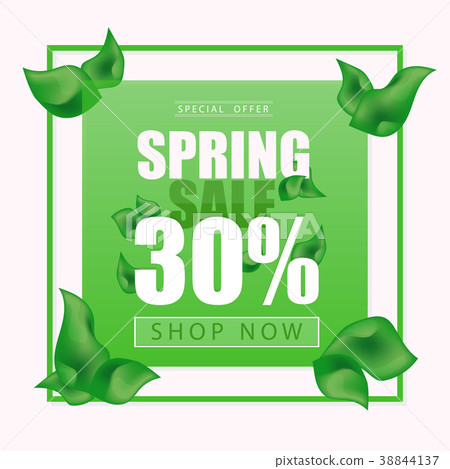 Advertisement - spring sale on background with 38844137