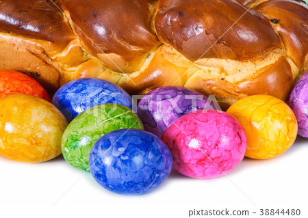 yellow flowers, easter eggs and traditional cake yellow flowers, easter eggs and traditional cake 38844480