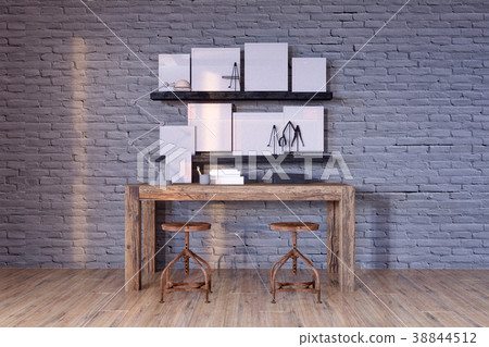 3d rendering of mock up pattern on working place 38844512