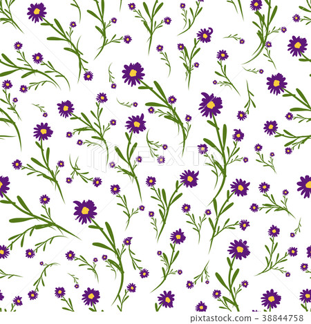 Floral seamless pattern, sketch for your design Floral seamless pattern, sketch for your design 38844758