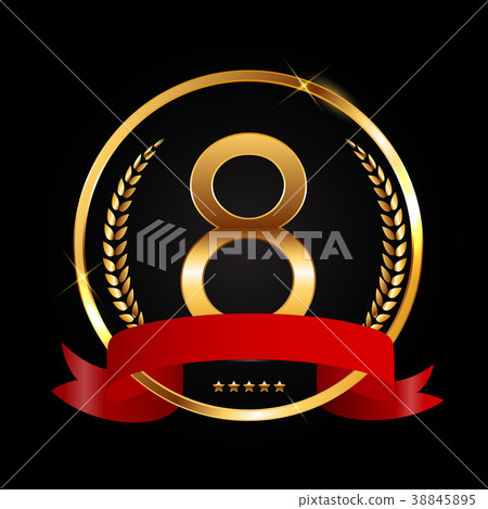 Template Logo 8 Years Anniversary Vector 38845895