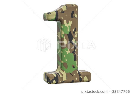 Camouflage army number 1, 3D rendering Camouflage army number 1, 3D rendering 38847766