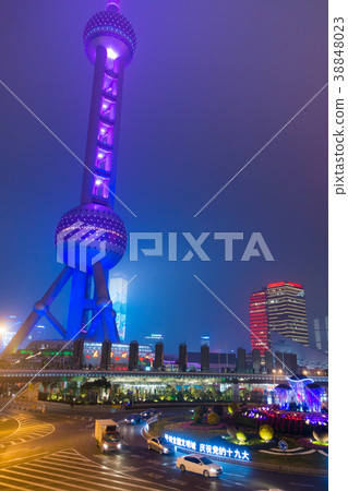 Oriental Pearl Tower Night View (China-Shanghai) 38848023
