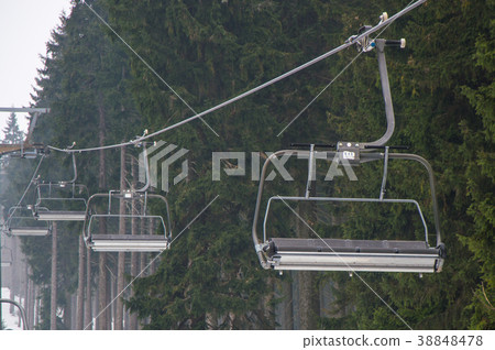 The top of the hill in the ski resort The top of the hill in the ski resort 38848478