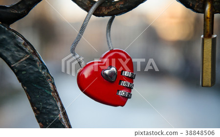 lock in the shape of a heart 38848506