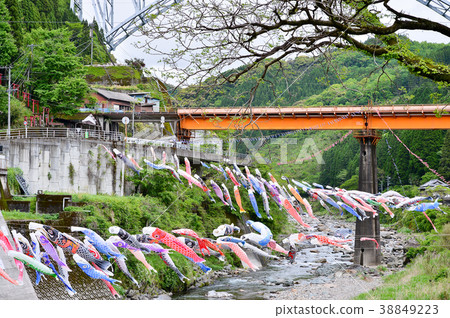 Carp streamer of Seiun Bridge 38849223