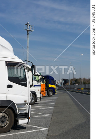 Long distance trucking break highway service area Long distance trucking break highway service area 38849331