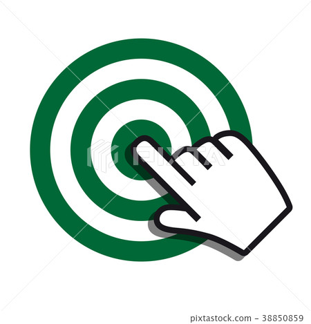 Achieving goal icon green gray colors Achieving goal icon green gray colors 38850859