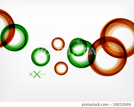Flying abstract circles, vector geometric Flying abstract circles, vector geometric 38852699