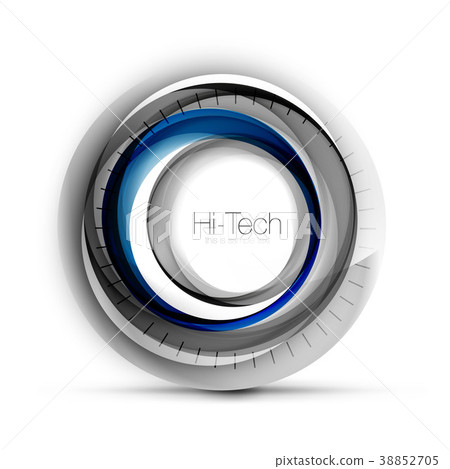 Digital techno sphere web banner, button or icon 38852705