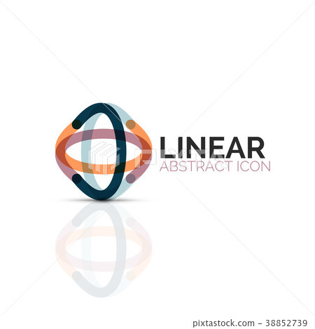 Abstract flower or star minimalistic linear icon 38852739