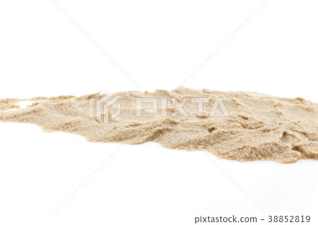 Pile of white sand isolated on white  38852819