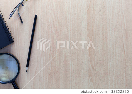 business objects of pencils, paper note,magnifying 38852820
