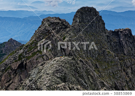 The ridge line to Jandalum and Nishihotakadake seen from Okuo Takadake 38853869
