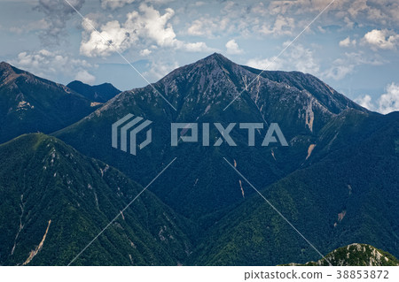 從Okuhakakadake山湧出的雲彩雲彩 38853872