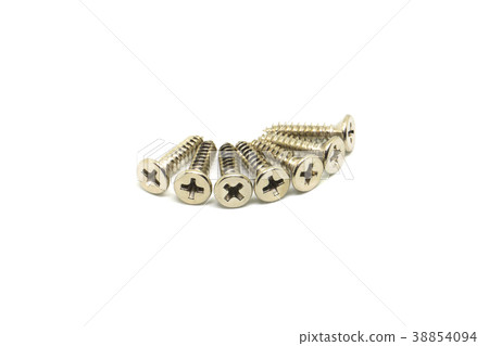 Screws for construction on a white background, met Screws for construction on a white background, met 38854094