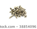 Screws for construction on a white background, met 38854096