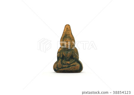 Buddha Brass on white back ground and isolated 38854123