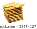 whole wheat flour crackers on a white background 38854127