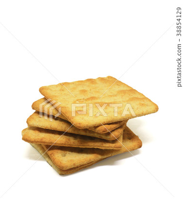 whole wheat flour crackers on a white background whole wheat flour crackers on a white background 38854129
