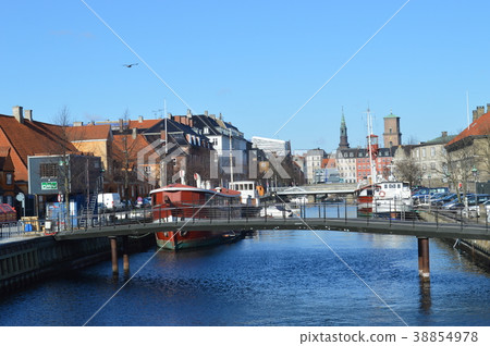 Canal in Copenhagen, Denmark 38854978