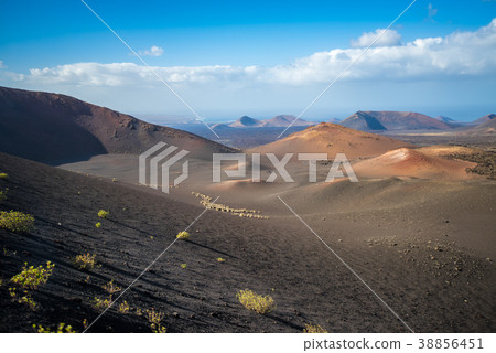 Volcanic landscape at Timanfaya National Park Volcanic landscape at Timanfaya National Park 38856451