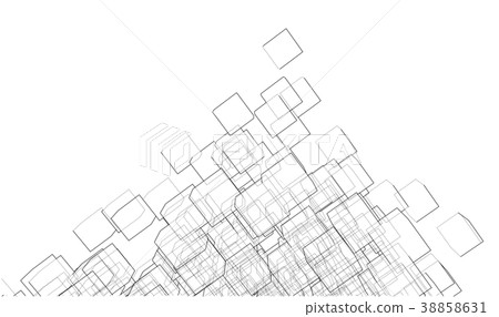 Vector abstract boxes background Vector abstract boxes background 38858631