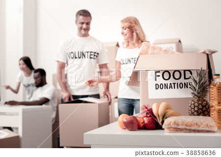 Close up of food box that being on the foreground Close up of food box that being on the foreground 38858636