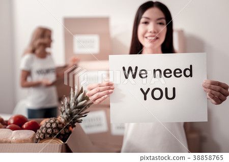 Close up of notice that being in female hands Close up of notice that being in female hands 38858765