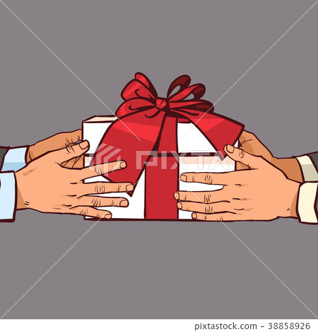 Hands Giving Gift To Another Greeting With Holiday 38858926