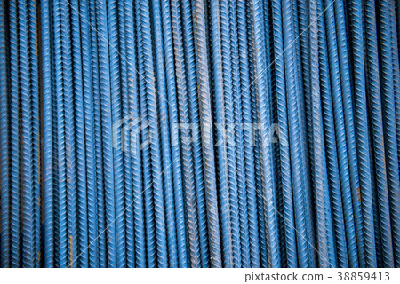 heap of rebar steel 38859413