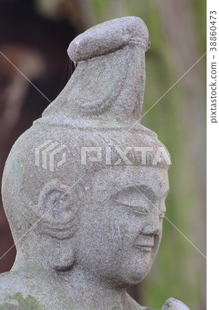 信州的文化遺產,著名工匠Shizuku Moriya的石像佛像東面的福岡東面,頭側(福岡東面,駒根市,長野縣) 信州的文化遺產,著名工匠Shizuku Moriya的石像佛像東面的福岡東面,頭側(福岡東面,駒根市,長野縣) 38860473