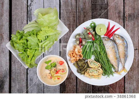 Coconut milk and fermented soy bean sauce 38861368