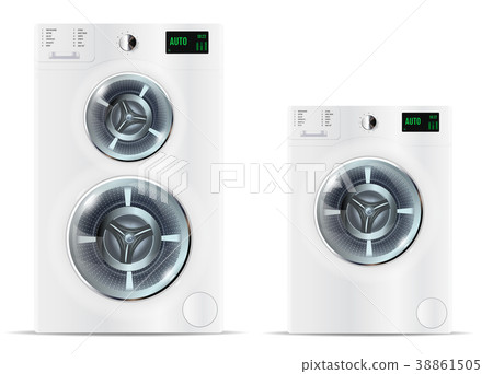 Front Load White Washing Machine and Front Load  38861505