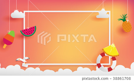 summer banner as horizontal frame summer banner as horizontal frame 38861708
