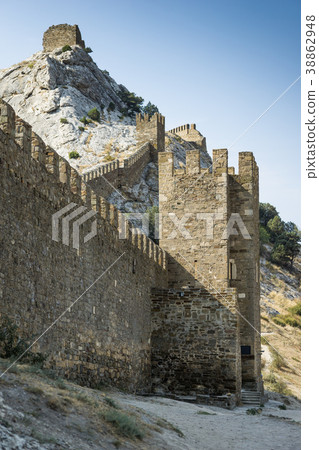 Tower of Genoa fortress in Sudak Crimea 38862948