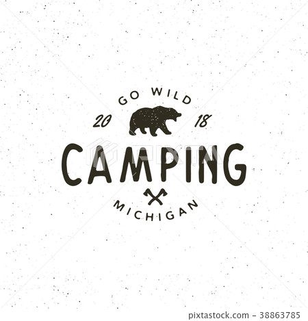 vintage wilderness logo. hand drawn retro styled 38863785